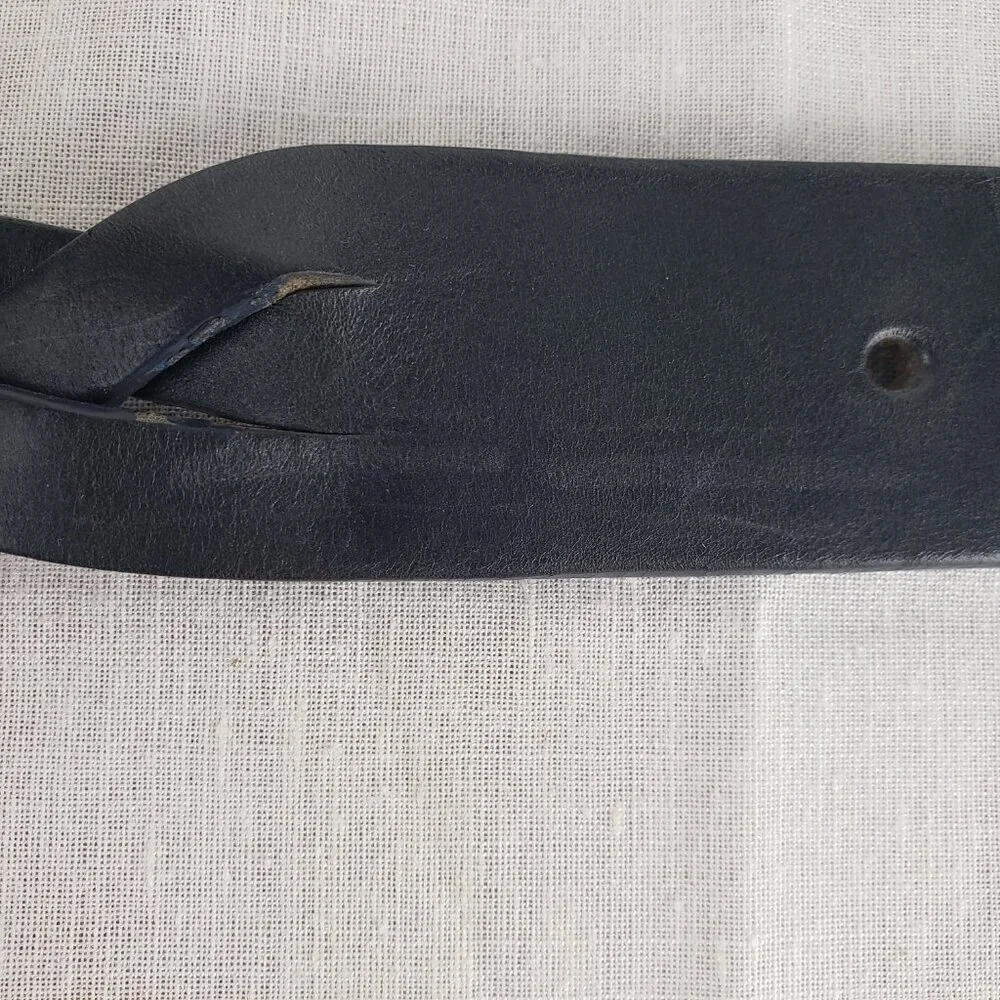 Coach Braided Belt Black Leather 1.5
